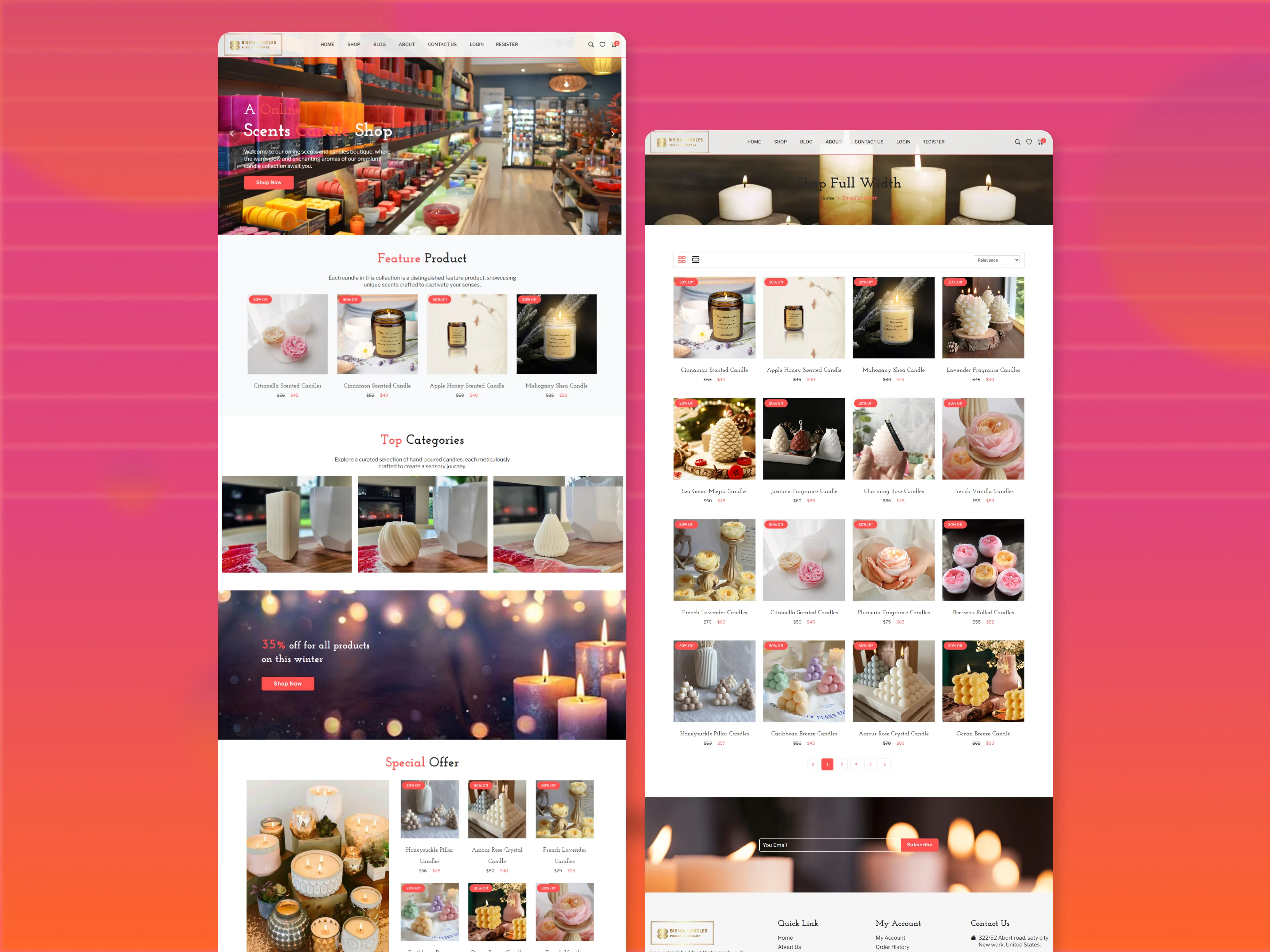 webvibe solution bisika candle project