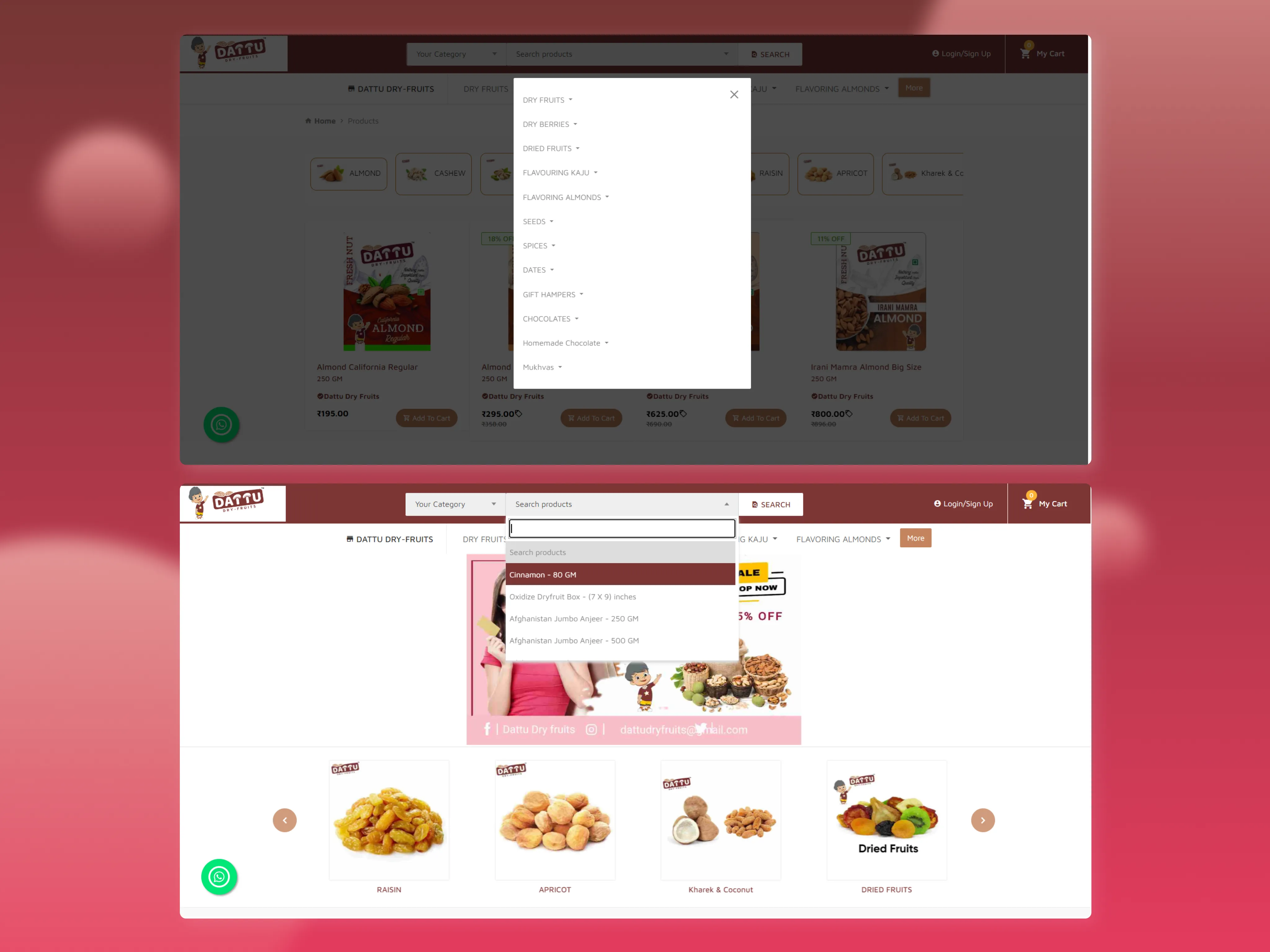 webvibe solution dattu dryfruits