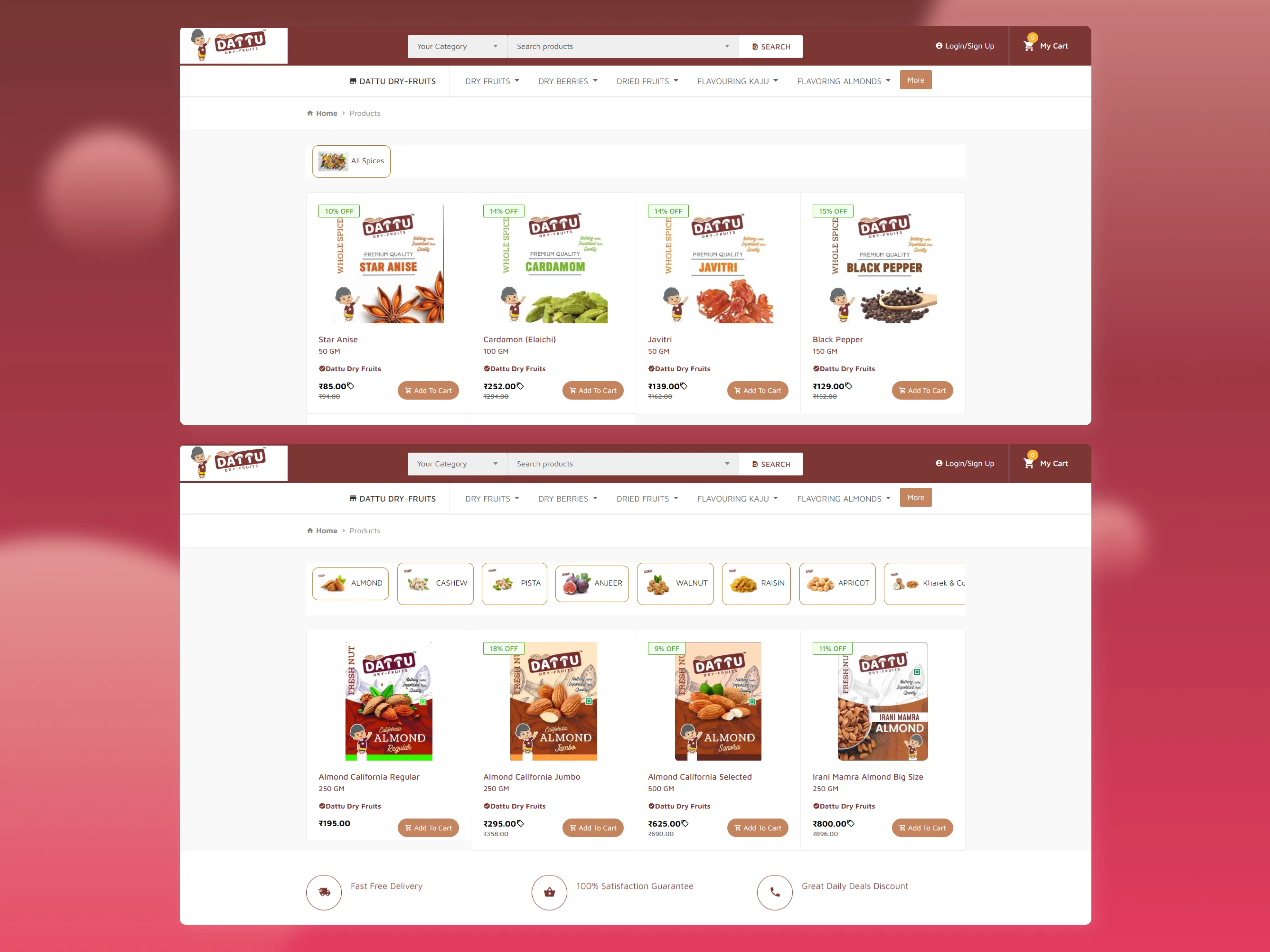 webvibe solution dattu dryfruits